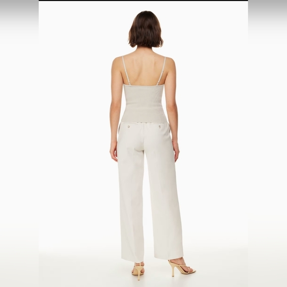 Aritzia Babaton Sculpt Knit Cami Tank Squareneck Ribbed Iced Lavender Size M - Picture 6 of 12